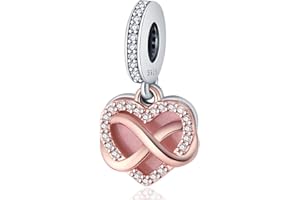 LONGLUCK Zawieszka ze srebra wysokiej próby 925 do bransoletek i naszyjników Pandora, dla kobiet, cyrkonie 5A, wisiorek, biżuteria, koralik
