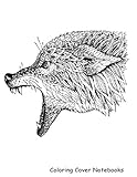Image de Coloring Cover Notebook (Wolf Howl): Notebook for note taking, writing, research, and journaling with coloring design on cover for therapy, inner ...