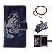Produktbild Samsung Galaxy S3 Hülle Muster, GOCDLJ Ultra Thin PU Leder Flip Cover Tasche Ledertasche Handytasche Schutzhülle für Samsung Galaxy S3 Buchstil Handyhülle Protective Case Etui Bumper Schale Wallet Vollständig Schützende mit Magnetverschluss Ständerfunktion ID Karte Slots Pouch Soft Silikon Backcover Rückseite shell Kunstlederhülle Samsung Galaxy S3 + Chinesischer Stil Rote Armbänder Design Löwe