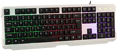 MALLCROWN Mechanical Feel Gaming Keyboard,LED Backlit USB Wired Keyboard