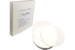 HeyWin Qualitative Filter Paper 125mm,Pack of 100,Used for Fliter Paper Science Experiment,also Filter Paper for Funnel