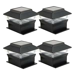 Solalite Set 4 flammig LED Solar-Außen, quadratisch, anzubringen an