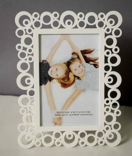 Art Street Decoralicious White Designer Circular Motif Photo Frame