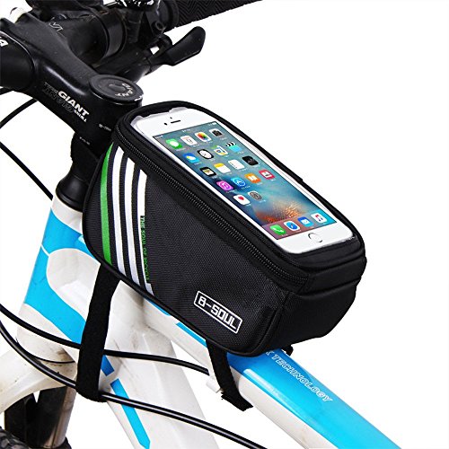 Fahrrad-Rahmentasche, FTUNG 5,7 Zoll Lenkertasche, Handytasche, Fahrradtasche und Handy-Halterung Oberrohrtasche für Android & Larger iPhone. ex. iPhone 7 & 7 Plus, Samsung Galaxy S7 & 7 edge , Google Nexus or Pixel series Smartphone