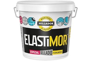 DITOSA ELASTIMOR Mortero Sellador, Cemento Express, Impermeable, para encintados, llagueados, sellados, rejunteados, reparaciones, Cubo 6 Kg