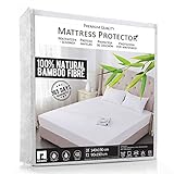 RIFIANS Protège Matelas 100% Fibre DE Bambou - Alèse 140 x 190 cm IMPERMÉABLE - Maintien Parfait - Drap Housse Confort Ultra-Doux - Garantie 5 Ans - Protection OPTIMALE - Anti-Acarien, Antibactérien