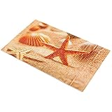 YiLianDa Pebble Design-Gummi-Badematte Tub Mat für Badewanne oder Dusche Natural Gummi Badewanne Matte nicht Beleg Seestern