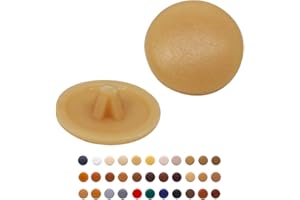 MARCOPOL Lot de 50 cache-vis Pozi de 12 mm de diamètre, tête Pozidriv à clipser en plastique, capuchon décoratif pour meubles (50, beige S4)
