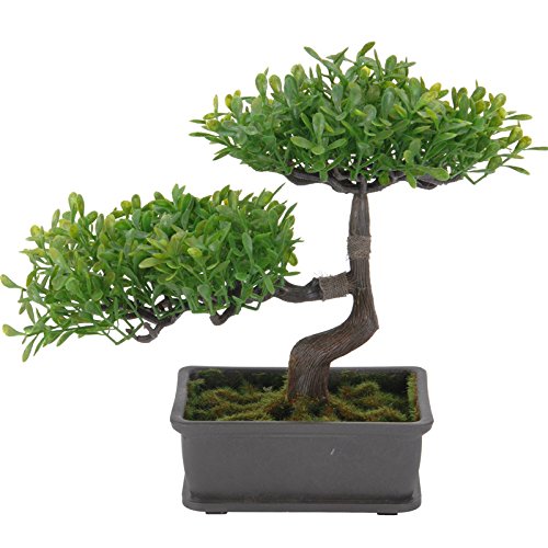 Bonsai-Baum im Topf Kunstpflanze Dekopflanze Kunstbaum künstlicher Variante C