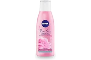 NIVEA MicellAIR 2 in 1 Rose Water Cleanser (200ml) + Toner, Waterproof Makeup Remover