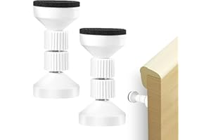 FEIBETY 2 Pcs Adjustable Threaded Bed Frame Anti-Shake Tool,Headboard Stoppers,Bedside Antishake Telescopic Support Stabilizer Headboard Stopper Stabilizer Bumper for Home Room Wall,Beds,Cabinets,Sofas