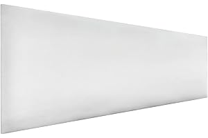 DHOME Cabecero de Polipiel o Tela AQUALINE Liso cabeceros Cabezal tapizado Cama Lujo (Polipiel A.Blanco, 150cm (Camas 150/160))