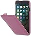 Produktbild StilGut UltraSlim Case Hülle Leder-Tasche für iPhone 8 Plus & iPhone 7 Plus. Dünnes Flip-Case aus Echtleder für das Original iPhone 8 Plus & iPhone 7 Plus (5,5 Zoll), Rosa
