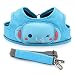BTSKY 3 in 1 Baby Toddler Cartoon Animal Walking Safety Harness Portable High Chair Cart Safety Strap Learning Assistant Belt Shopping Cart Safety Strap (blue)