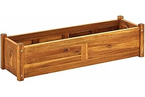 vidaXL Lit Surélevé de Jardin 100x30x25 cm Jardinière Bac Fleur Bois d'Acacia