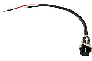 Tour Fit Cable de batería de golf con conector redondo de 3 pines para ProRider, Stowamatic y más | 300 mm con ojales de 6 mm