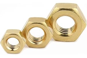 FEEIMOL M3 Dado Esagonale in Ottone Dadi Esagonali per Viti, Bulloni (100 Pezzi)