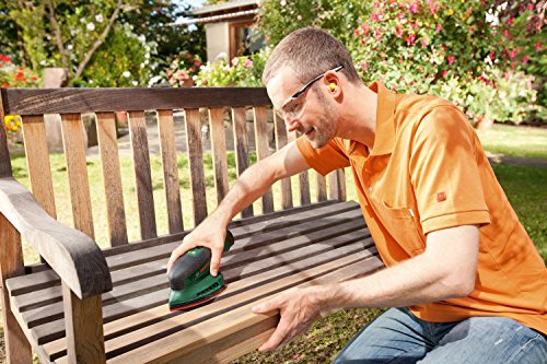Bosch DIY Akku-Multischleifer EasySander 12, Akku, Ladegerät, 3 Schleifblätter, Adapter für Staubabsaugung, Koffer (12 V, 2,5 Ah, Schwingzahl 22.000 min-1, Schleiffläche 104 cm²) - 3