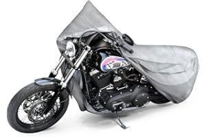 WALSER Motorcycle Tarpaulin All-Weather L 100% Waterproof All-Year Protection Accessories in Silver 250 x 100 x 130 cm