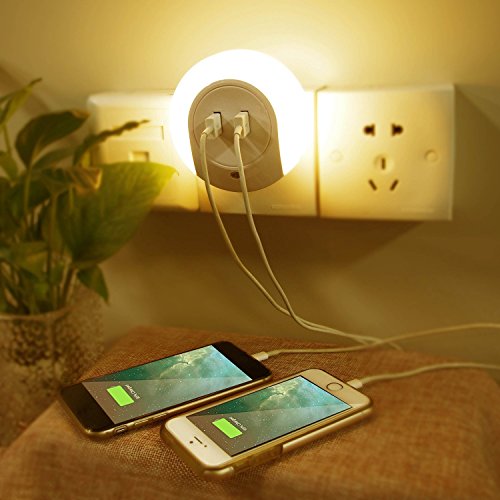 Preisvergleich Produktbild Ailiebhaus Led Nachtlicht mit bewegungsmelder Energieeinsparung Orientierungslicht Wandleuchte (Weiß usb)