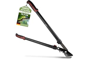 siwitec Amboss Getriebeastschere SG-22, Amboss Baumschere für frisches Holz bis zu Ø 40 mm, Astschere mit scharfer Klinge aus Kohlenstoffstahl, Länge: 75,5 cm, Baumschere, Gartenschere