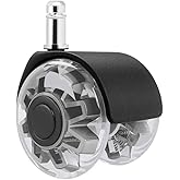 Sandofis Titanyum Gri Premium Ofis Koltuğu Tekeri, 5 Adet Set, 50 mm &Ccedil;apında, Pim &Ccedil;apı 11mm,Sessiz Hareket Ofis Sandalyesi Te