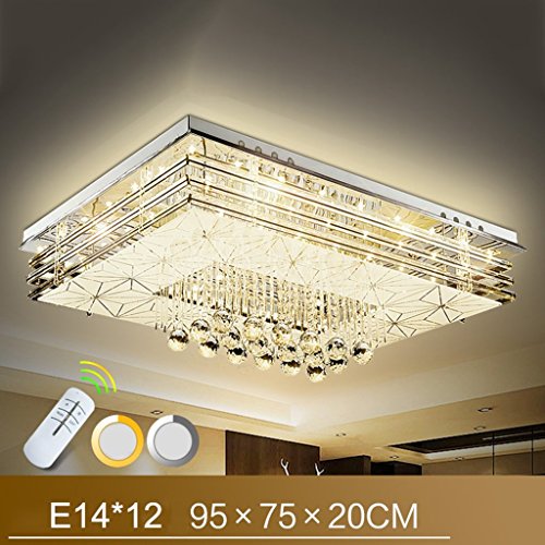 Preisvergleich Produktbild Deckenleuchte Modern Square Kristallleuchter Wohnzimmer Studie Schlafzimmer Schlafzimmer Esszimmer Licht leuchten (Größe: 95 * 75 * 20 cm)