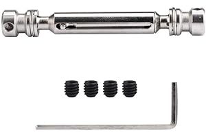 DILWE Wał napędowy samochodu RC, metalowy środkowy tylny wał napędowy RC do FY-01/02/03/04/05 / Wltoys 12428/12423 Część do modernizacji akcesoriów RC