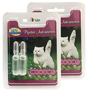 BPS Pipetas Repelentes Material Naturales para Perros Gatos Mascotas Anti Ácaros Pulgas Garrapatas Insectos Voladores Parásitos y Parasital (Pipetas Perro) BPS-4002