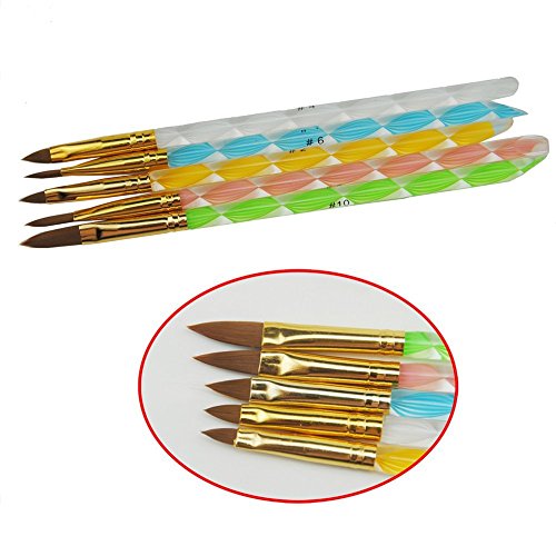 24 in 1 Combo Set Professionelle DIY Nail Art Dekorationen Kit Pinsel Puffer Acryl Glitzer Pulver Nagelhaut Revitalizer Öl Pen Tool Nagel Tips Rhinestones Perlen wiederverwendbare Form Leim Acryl Set - 7