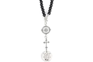 BOXOB Croce per Specchietto Retrovisore Auto, Ciondolo a Forma di Croce Cristiana Ciondolo per Auto con Versetto Della Bibbia Ciondolo per Auto Cristiano Ciondolo per Auto da Appendere Allo Specchio