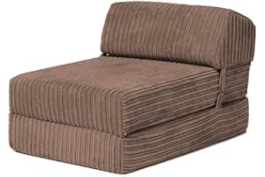 Changing Sofas | 'Bjorn' Jumbo Cord Fold Out Single Z Bed Mattress (Mocha)