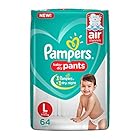 Pampers New Large Size Diapers Pants, 64 Count