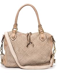 Ira del Valle, Bolso para mujer, Piel genuina, Vintage, Modelo Santa Cruz, Made in Italy