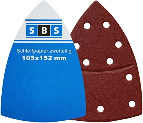 SBS Klett-Schleifblätter 105 x 152mm Korn 240 für Multischleifer Prio - 100 Stück