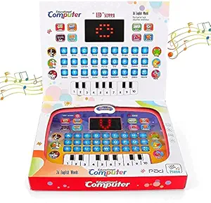 EPIC CRAFT Early Educational Toy Learning Tablet Toddler Computer Toy with LED Screen Display, Animals and Maths, 8 Learning Modes Gift for Toddlers Kids