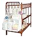 Edealing Wateproof Nursery Organizer Baby Bed Hanging Bag Storage Diaper Infant Crib Wipes Kids 3d