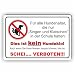 Produktbild Singen und Klatschen - Kein Hundeklo Schild / Kein Hundekot / T-007 (30x20cm Schild)