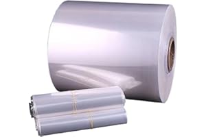TSALON Film Thermorétractable De Forme Cylindrique Pof Film Rétractable En Polyoléfine 10M 30M 50M Pof Film D'emballage Rétractable Transparent Transparent Pof For Film De Boîte Mobile For L'emballage ( Colo