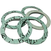 1824 Schläfer | 5 Joints Plats Fibre Verte 3/4 (20/27 mm) – 24x16x2 mm | Étanchéité Haute Température 180°C | Joint Plomberie Chauffage Robinet Évier WC – Sans Amiante – Fabriqué en Italie