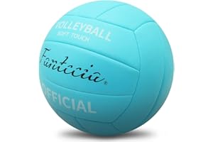Fantecia Volleyball, Official Size 5 Soft Touch Indoor and Outdoor Volleyball Balls, Perfect for Beach, Grass, & Youth Games Volleyball- Includes Pump