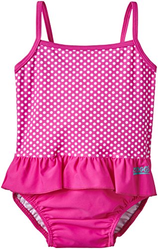 Zoggs Girl's Swim Nappy - Pink/Dots, 3 - 12 Months