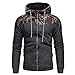Produktbild Quaan Herbst Winter Herren Beiläufig Patchwork Hoodie Sweatshirt Party Sport Outwear Geschäft Beiläufig Mantel warm weich gemütlich Retro Klassische Einfachheit Weste Windjacke Weste