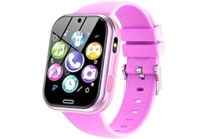 Igreeman Smartwatch Bambini-Orologio Telefon per Ragazza e Ragazzo con 19 Giochi Contapassi SOS Fotocamere Musica Torcia Audiolibro Sveglia -Orologio Intelligente per Bambini 4-12 Anni Regalo(Viola)