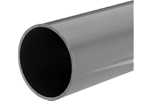 QUARKZMAN Tubo Redondo Rígido de PVC 67.8mm ID 75mm (3") OD 330mm/13" Gris Claro de Alto Impacto para Tubería de Agua Manualidades Funda de Cable Riego Acuarios Piscina