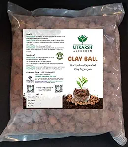 Utkarsh Clay Balls 3 litres Hydrotons Lightweight Expanded Clay Aggregate (LECA) Essential for Hydroponics, Aeroponics, Landscaping & Aquaponics Size 15 - 30 mm