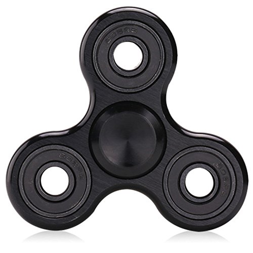 Thikey Anti-Anxiety 360 Spinner Helps Focusing Fidget Toys Aluminium Alloy Premium Quality EDC Focus Toy for Kids & Adults - Best Stress Reducer Relieves ADHD Anxiety,Black