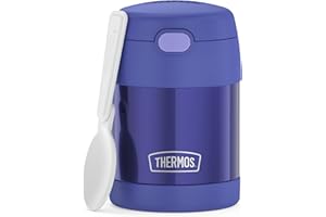 Thermos Kids Funtainer Food JAR 0,30 l, color morado y recipiente térmico para alimentos con cuchara para niños, 5 h caliente/7 h frío, absolutamente hermético para sopa, cereales, pausa