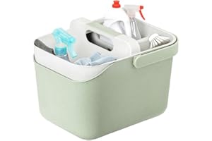 Vigar Zeroline Cubo Organizador, Multiusos Caddy Organizador con Asa, 3 Compartimentos Baño Organizadores y Almacenamiento para el Hogar, Turquesa, Gris