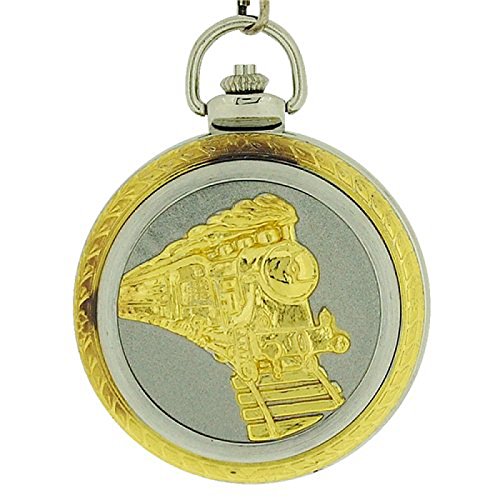 BOXX Riesengroe Taschenuhr mit Eisenbahn an 30,48 cm Kette BOXX Riesengroe Taschenuhr mit Eisenbahn an 30,48 cm Kette